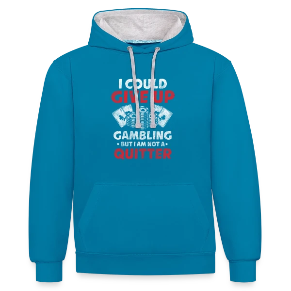 Maître du Skat et du Poker sur Sweat à capuche contrasté