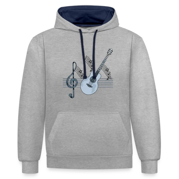 Mélodie Guitare sur Sweat à capuche contrasté