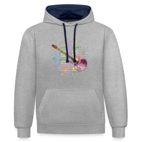 Guitare Passion sur Sweat à capuche contrasté