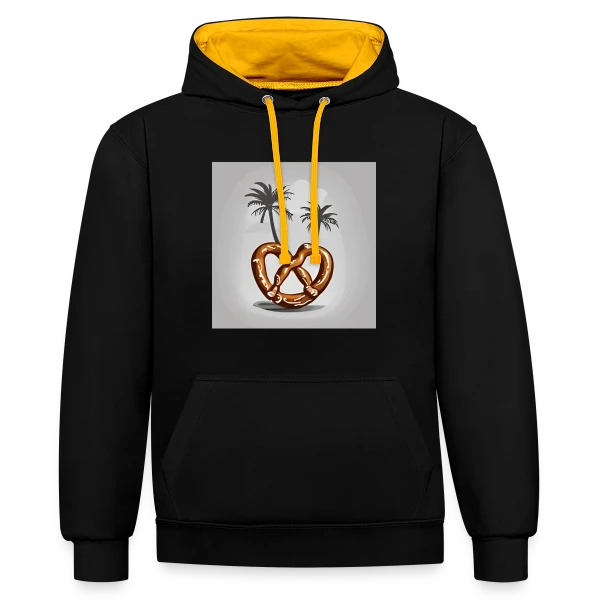 Bretzel tropical : L'Alsace en vacances sur Sweat à capuche contrasté