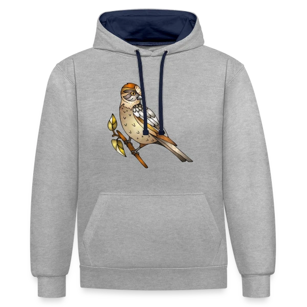 L'Oiseau Arc-en-ciel sur Sweat à capuche contrasté