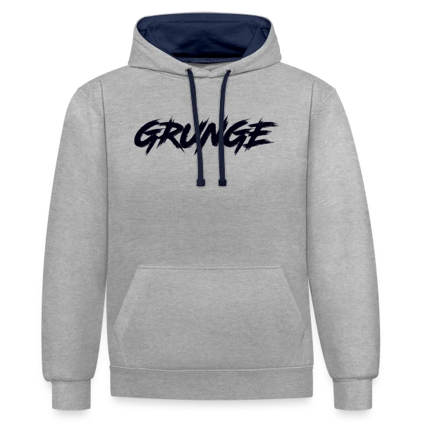 Typographie Grunge Brossée sur Sweat à capuche contrasté