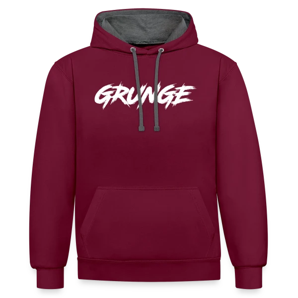 Effet Grunge Blanc Texturé sur Sweat à capuche contrasté