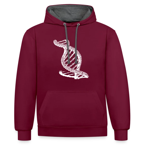 Chaîne ADN Stylisée sur Sweat à capuche contrasté