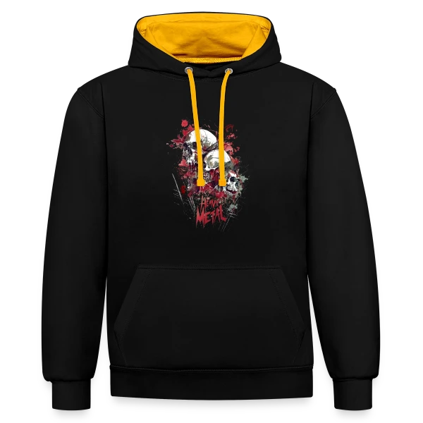 Esprit Heavy Metal sur Sweat à capuche contrasté