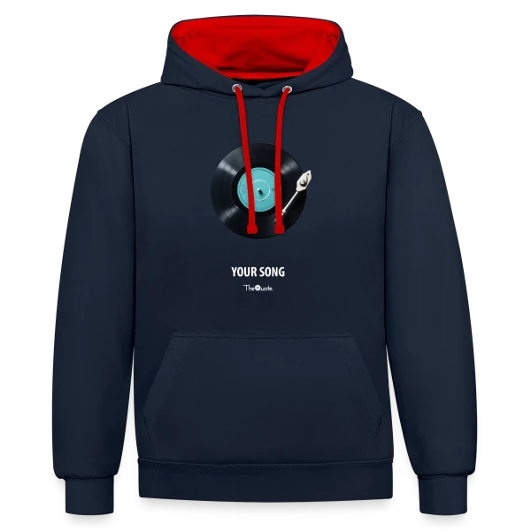 Ma Chanson Préférée Personnalisée sur Sweat à capuche contrasté