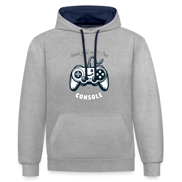 Joystick Souriant Rétro Gaming sur Sweat à capuche contrasté