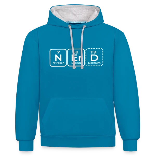 Élément Scientifique : Le Look Geek Chic sur Sweat à capuche contrasté