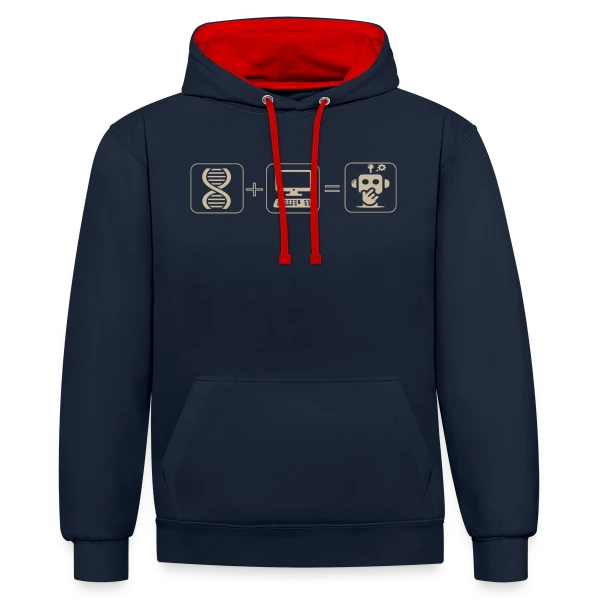 Robot Futuriste : Passion Science & Tech sur Sweat à capuche contrasté