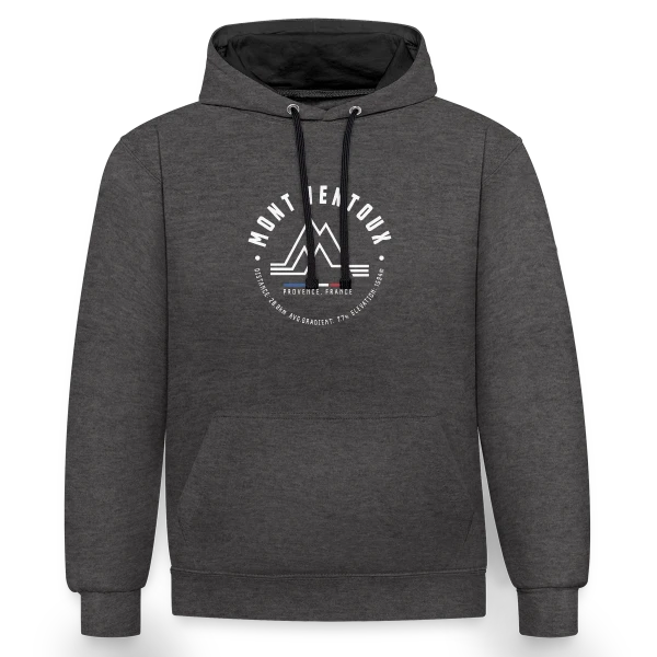 Mont Ventoux - Le Géant de Provence Cyclisme sur Sweat à capuche contrasté