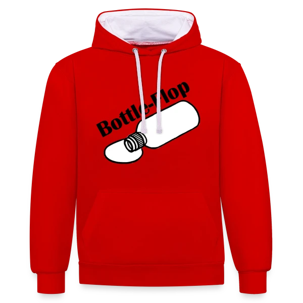 Bottle Flop Défi Raté sur Sweat à capuche contrasté