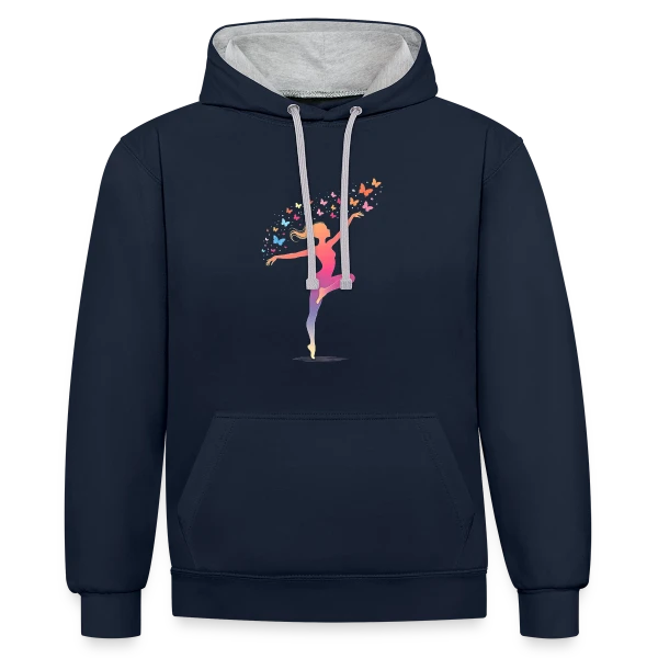 Gymnastique Rythmique - Humour Vieille pour Ça sur Sweat à capuche contrasté