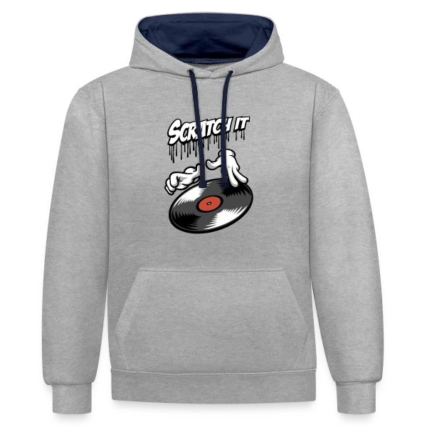 Scratch It: DJ Style sur Sweat à capuche contrasté