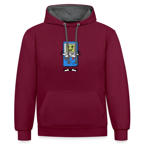 Vieux comme une console rétro sur Sweat à capuche contrasté
