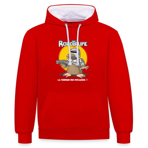 Robotaupe, Terreur du Jardin sur Sweat à capuche contrasté