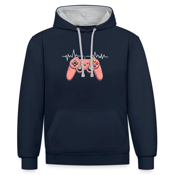 Anniversaire Gamer - Passion Jeux Vidéo Console sur Sweat à capuche contrasté