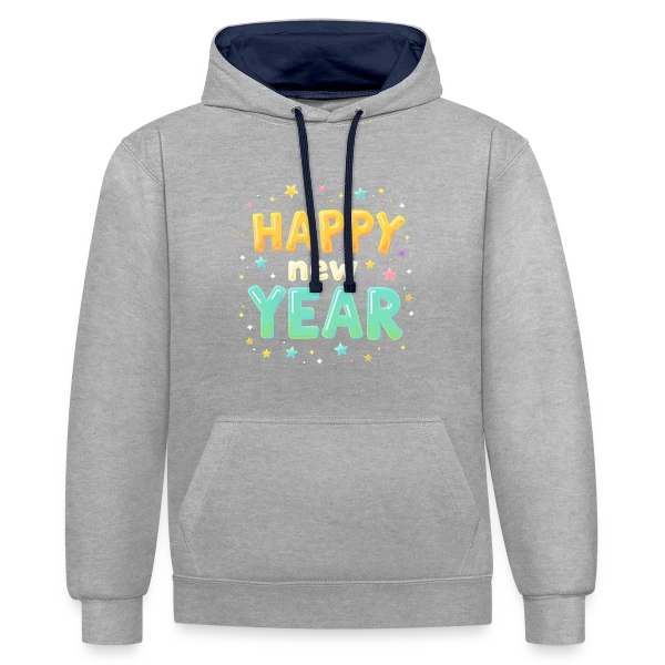 Femme Halloween Nouvel An Amusant sur Sweat à capuche contrasté