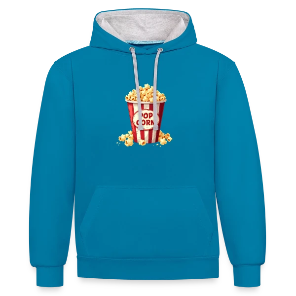 Popcorn Amusant - Idéal Carnaval Enfant sur Sweat à capuche contrasté