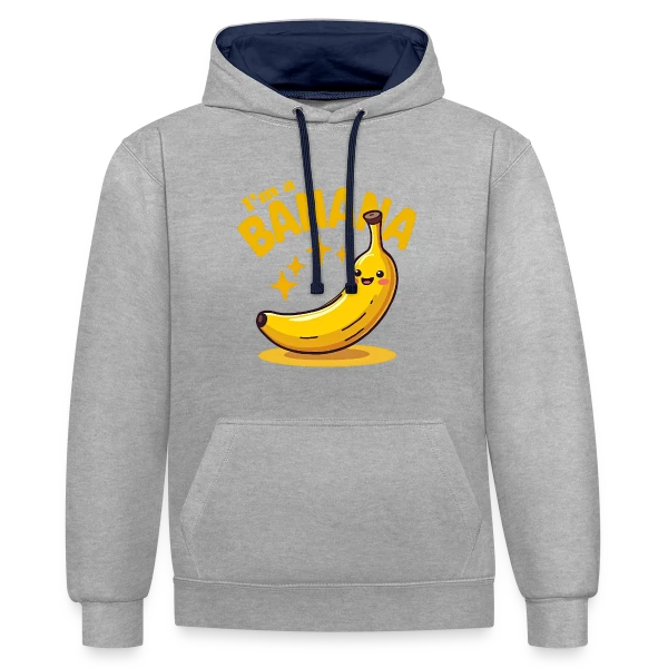 Humour Banane - Costume Carnaval & Fête sur Sweat à capuche contrasté