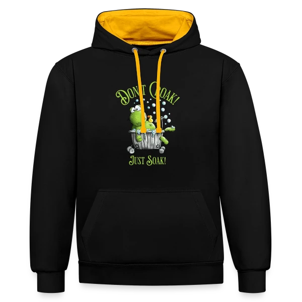 Grenouille Détente & Bain sur Sweat à capuche contrasté