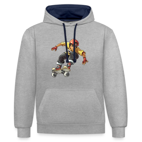 Esprit Skateboarder sur Sweat à capuche contrasté