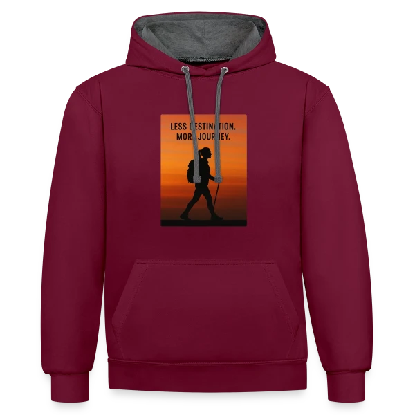Randonneuse Aventure Voyage sur Sweat à capuche contrasté