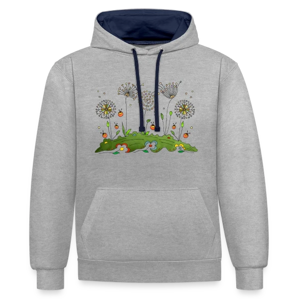 Éclat Floral sur Sweat à capuche contrasté