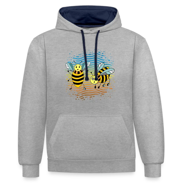 Le Royaume Fascinant des Insectes et Petites Bêtes sur Sweat à capuche contrasté