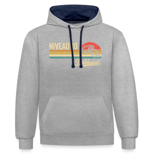 Niveau 10 Mariage Vintage sur Sweat à capuche contrasté