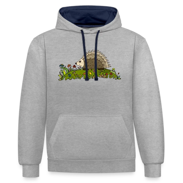 L'Hérisson Adorable sur Sweat à capuche contrasté