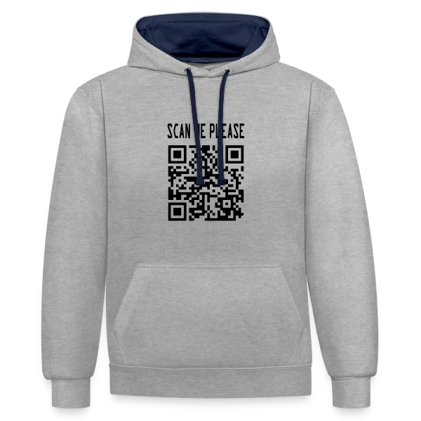QR Code Motivation : Scanne et Agis ! sur Sweat à capuche contrasté