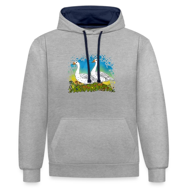 Code Mystère 4619 sur Sweat à capuche contrasté