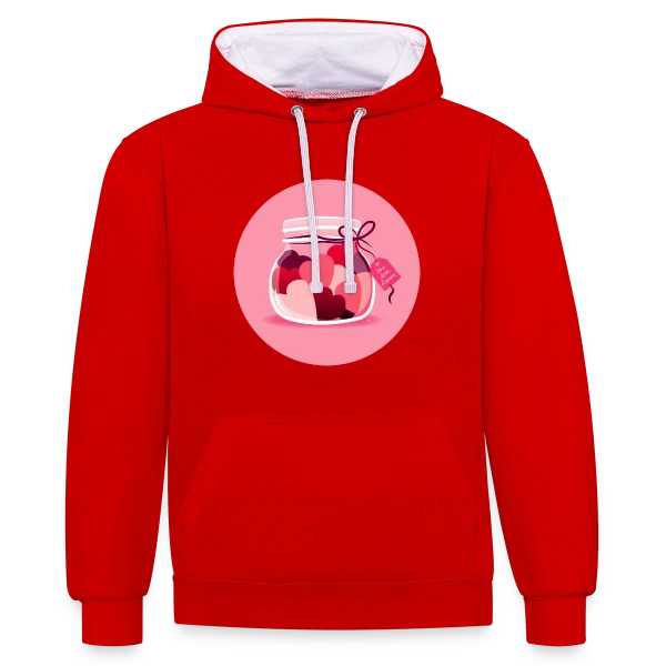 Une Dose d'Amour sur Sweat à capuche contrasté