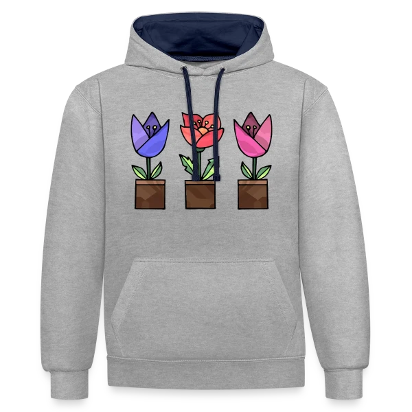 Numéro Iconique 2268 sur Sweat à capuche contrasté
