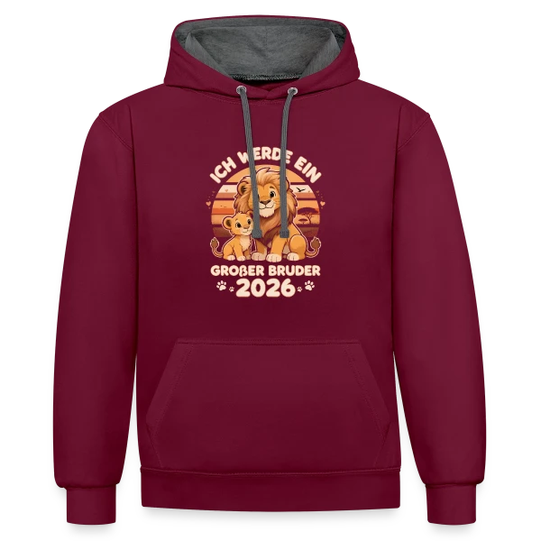 Motif Abstrait Flou sur Sweat à capuche contrasté
