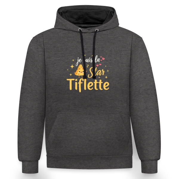 Onze - L'Élégance du Chiffre sur Sweat à capuche contrasté