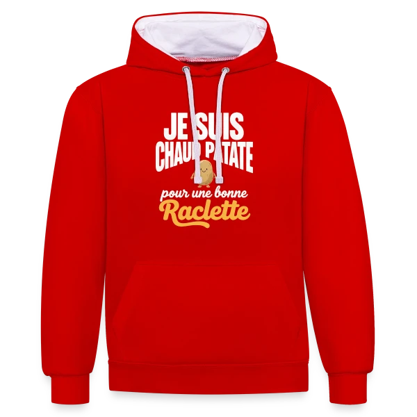 Illustration Géométrique Moderne sur Sweat à capuche contrasté