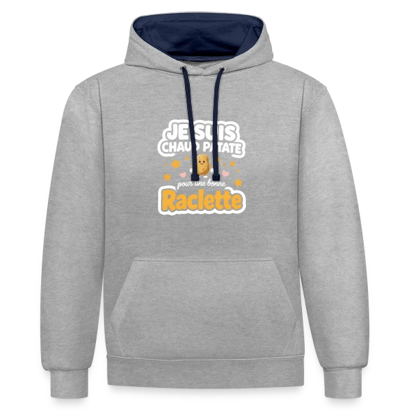 Design Minimaliste Élégant sur Sweat à capuche contrasté