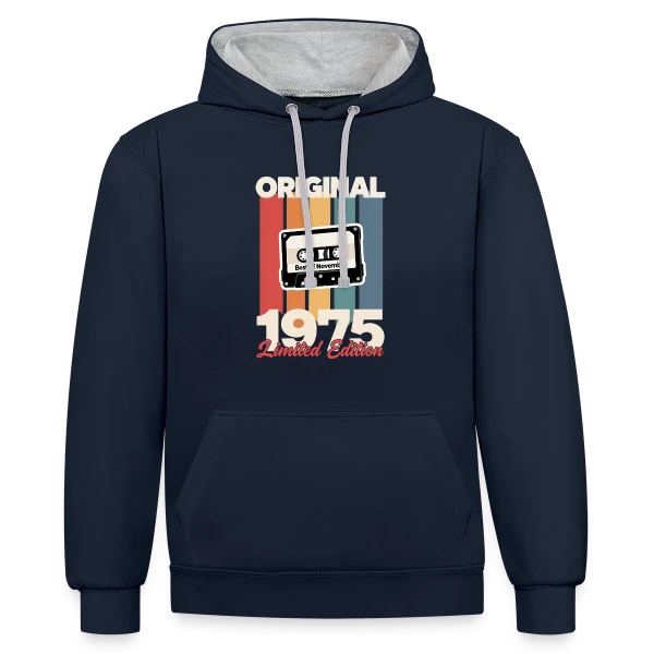 Design Minimaliste Épuré sur Sweat à capuche contrasté