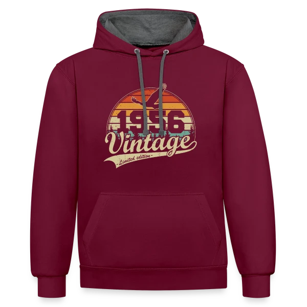 Aigle Vintage 1956 sur Sweat à capuche contrasté