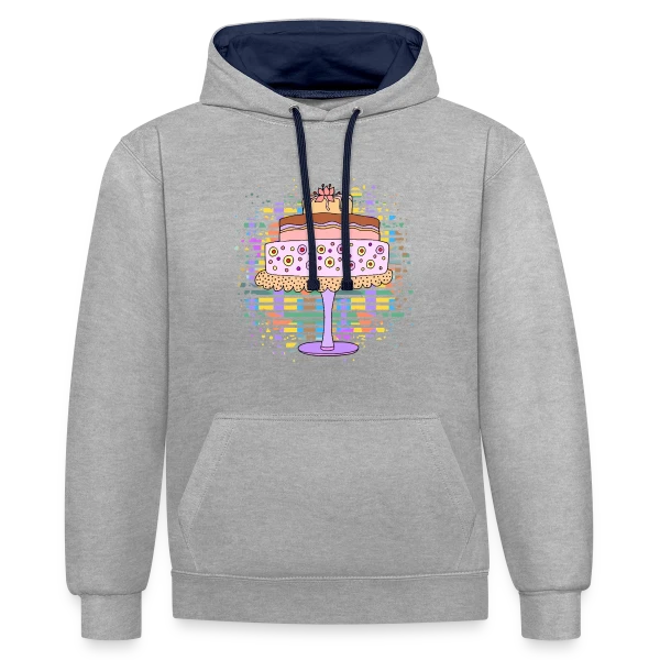 L'Élégance du Nombre 3003 sur Sweat à capuche contrasté