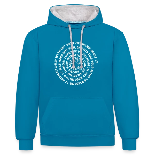 Leetspeak Flex Spiral - Code & Geek sur Sweat à capuche contrasté