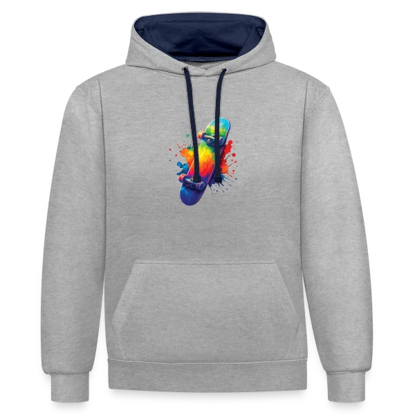 Maître du Skate sur Sweat à capuche contrasté