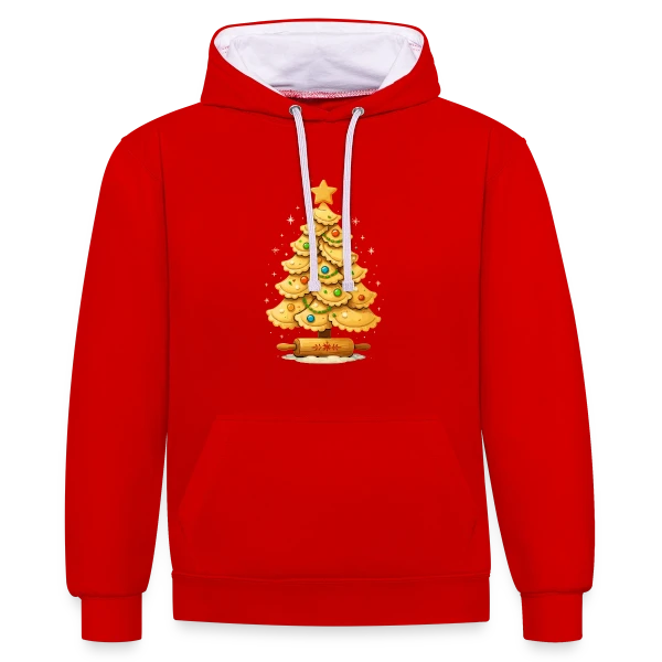 Amour des Pierogis sur Sweat à capuche contrasté