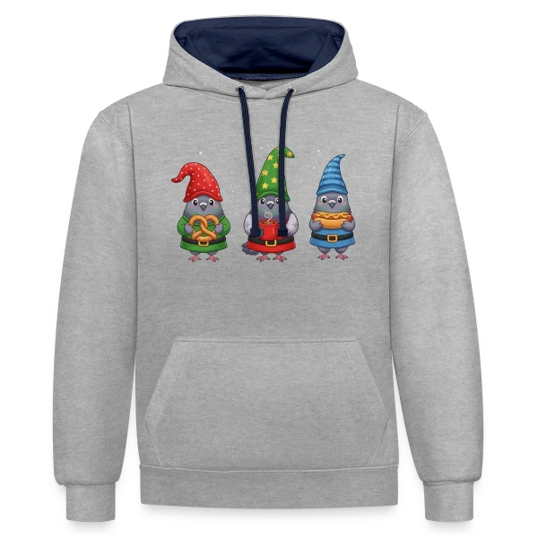 Design 'Curve' Élégant et Minimaliste sur Sweat à capuche contrasté