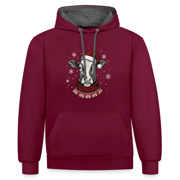 Design Abstrait 'Expression Fluide' sur Sweat à capuche contrasté
