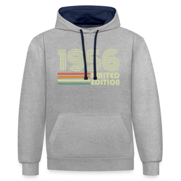 Année 1956 Édition Limitée sur Sweat à capuche contrasté