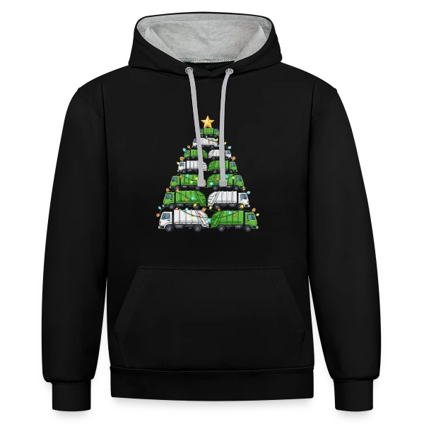 Code Indéchiffrable sur Sweat à capuche contrasté