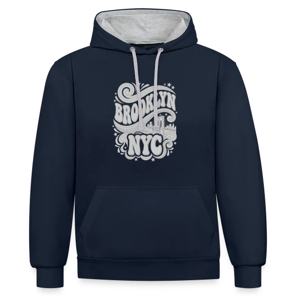 Esprit Brooklyn NYC sur Sweat à capuche contrasté