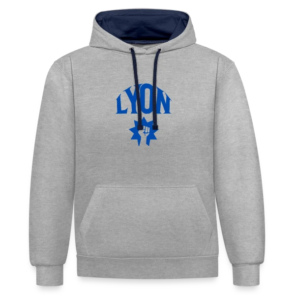 Lyon Force Citoyenne sur Sweat à capuche contrasté